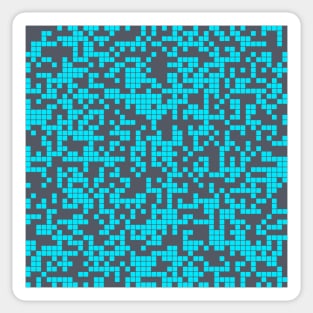 Pixel pattern blue grey Sticker